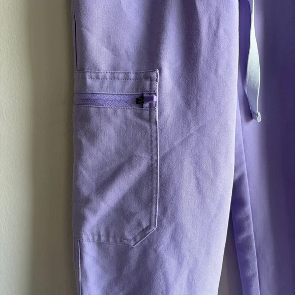 Figs Light Purple Drawstring Pants - Picture 4 of 9
